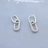 Double Loop Crystal Hoop Earrings
