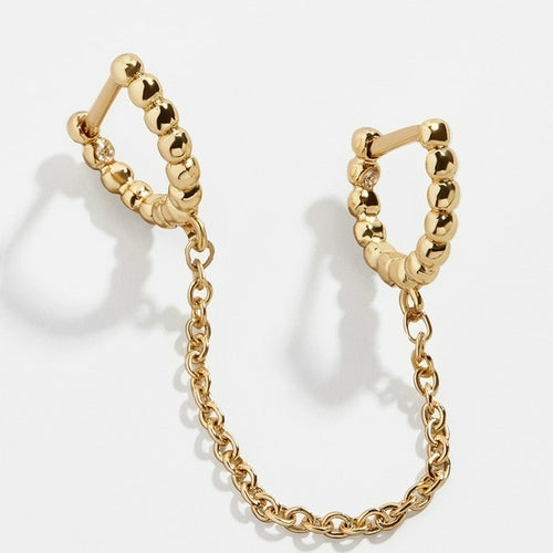 Studded Round Cuff Earrings