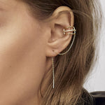 Studded Round Cuff Earrings