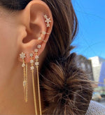 Dangle Drop 3pc Flower Earrings