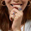 Rainbow Collection Baguette Ring