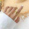 Gold Initial Letter Rings