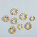 80's Retro Hoop Earrings