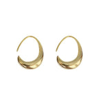 Water Drop Gold Hoop Earrings