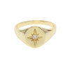 Euro Star Signet Gold Ring