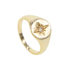 Euro Star Signet Gold Ring