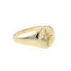 Euro Star Signet Gold Ring