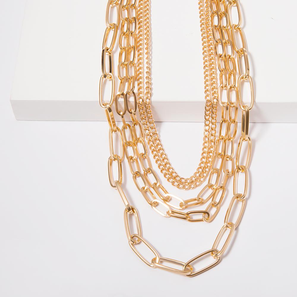 Multi Layer Gold link Necklace