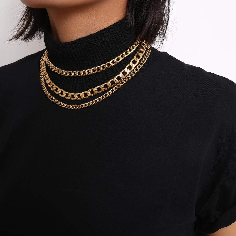 Three Layer Chain Link Necklace
