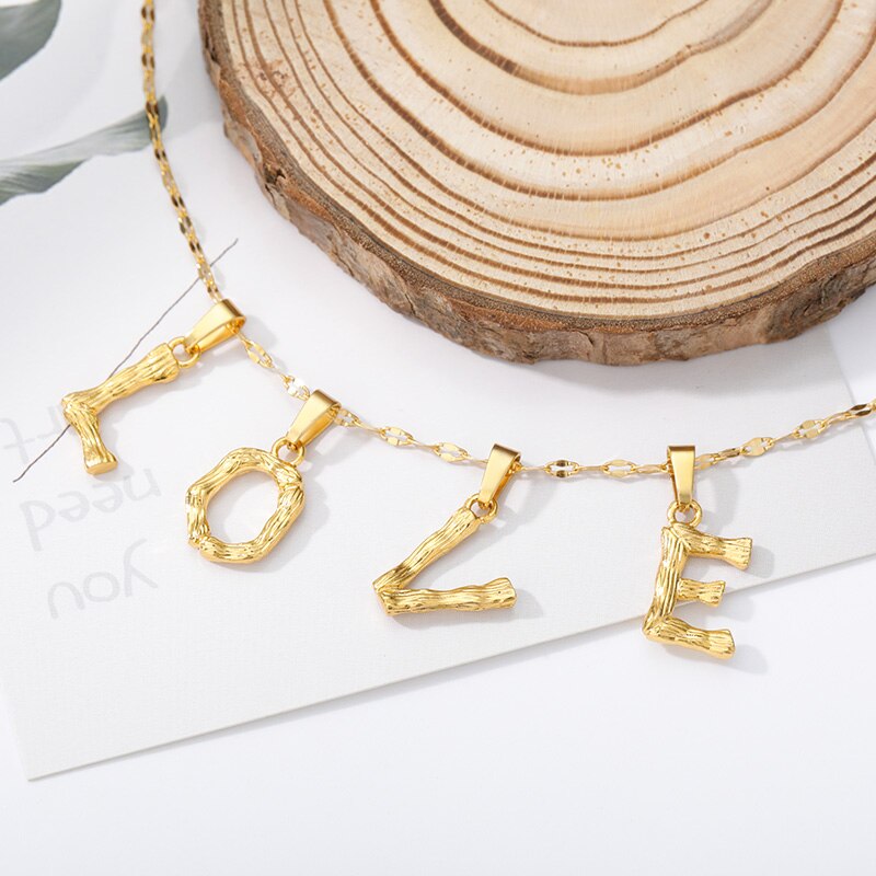 Bamboo Yellow Gold Necklace
