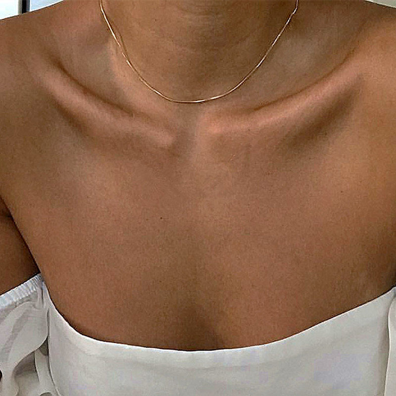 Thin Chain Gold Choker Necklaces