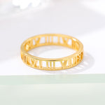 Roman Numeral Band Ring