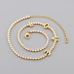 Love Diamond Necklace and Bracelet