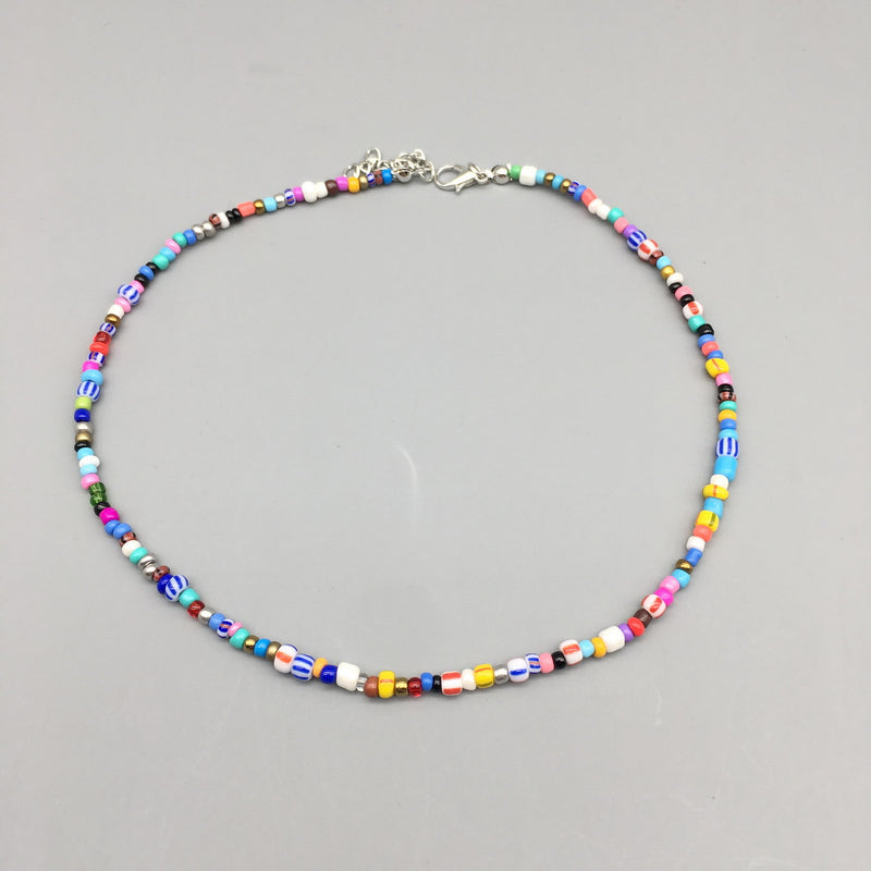Multi-Color Glass Bead Necklace | Altar'd State