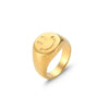 Happy Gold Signet Ring