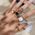 Gold Jewel Stoned Rings