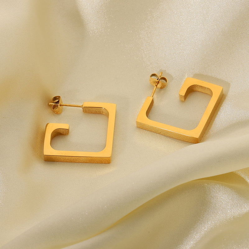 Geo Gold Earrings