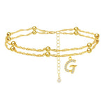 Mini Letter Crystal Intial Anklet