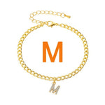 Mini Letter Crystal Intial Anklet