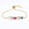Rainbow Collection Charm Pave Pendant Bracelets