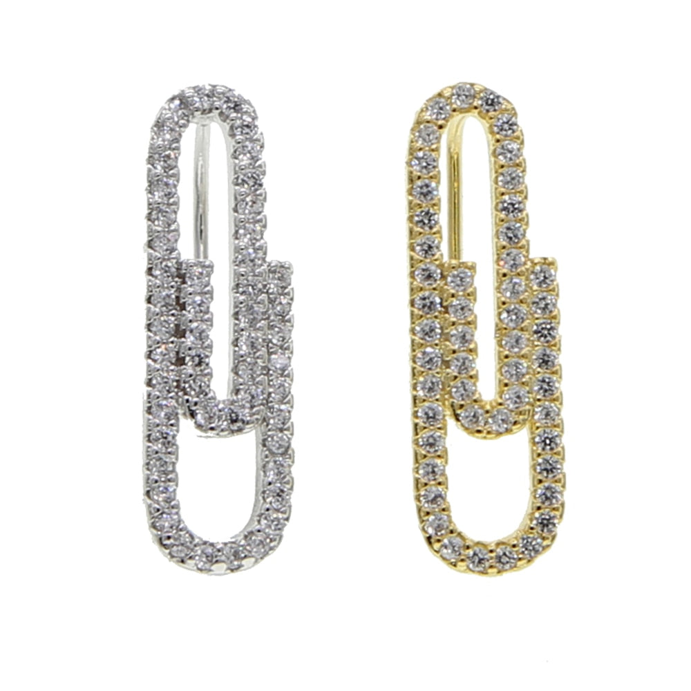 Paper Clip Stud Earrings Misi Jewels & Co.